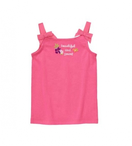 Gymboree,  малиновая майка  для девочки Bow Strap Beautiful And Smart Tank