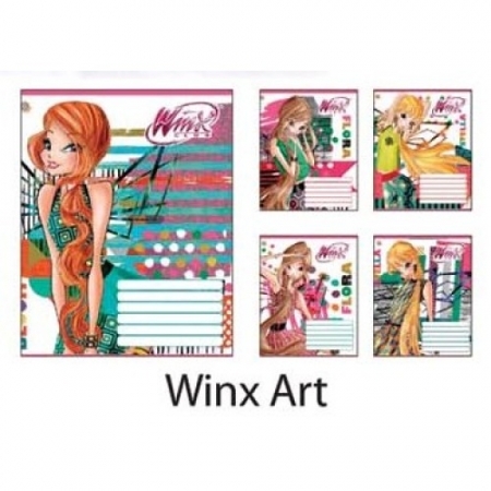 ЗУ Тетрадь поштучно 12 листов, клетка Winx