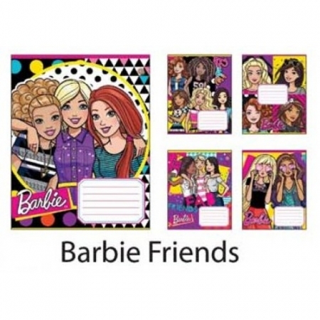 ЗУ Тетрадь поштучно 12 листов, линия Barbie